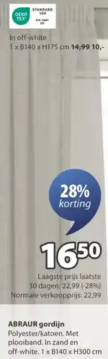 Jysk Abraur gordijn aanbieding
