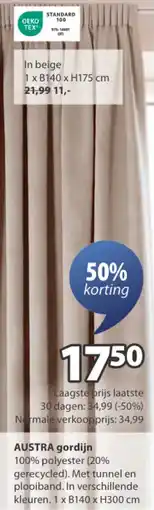 Jysk Austra gordijn aanbieding
