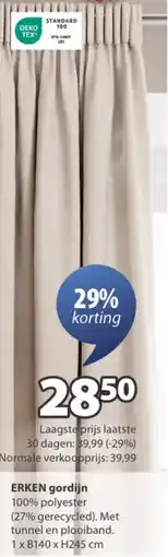 Jysk Erken gordijn aanbieding