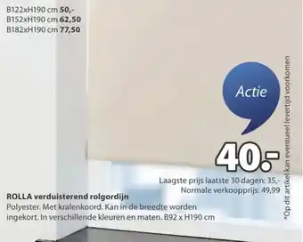 Jysk Rolla verduisterend rolgordijn aanbieding