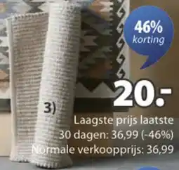 Jysk Flatsiv vloerkleed aanbieding