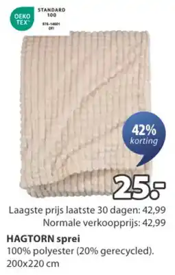 Jysk Hagtorn sprei aanbieding
