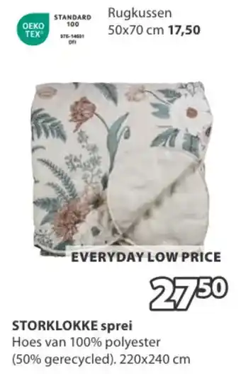 Jysk Storklokke sprei aanbieding