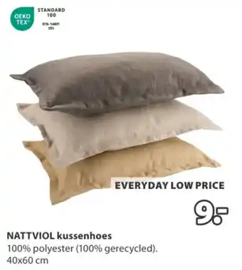 Jysk Nattviol kussenhoes aanbieding