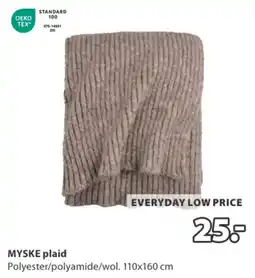 Jysk Myske plaid aanbieding
