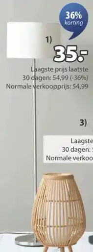 Jysk Kristof staande lamp aanbieding