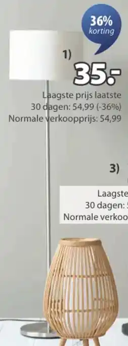 Jysk Kristof staande lamp aanbieding