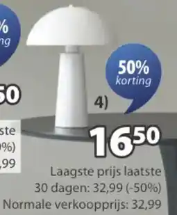 Jysk Markus tafellamp aanbieding