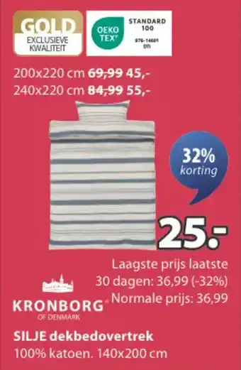 Jysk Kronborg silje dekbedovertrek aanbieding