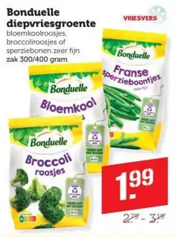Dagwinkel Bonduelle diepvriesgroente aanbieding