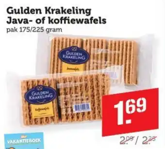 Dagwinkel Gulden Krakeling Java of koffiewafels aanbieding