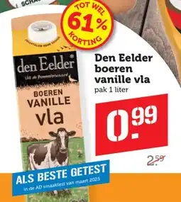 Coop Den Eelder boeren vanille vla aanbieding