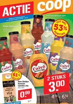 Coop Calvé tafelsaus aanbieding