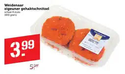 Coop Weidenaar zigeuner gehaktschnitzel aanbieding