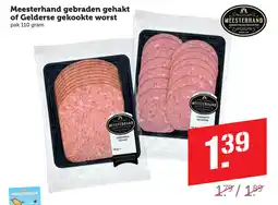 Coop Meesterhand gebraden gehakt of Gelderse gekookte worst aanbieding
