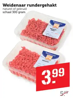 Coop Weidenaar rundergehakt aanbieding