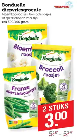 Coop Bonduelle diepvriesgroente aanbieding