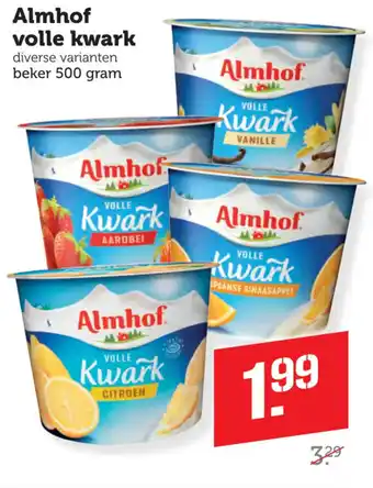 Coop Almhof volle kwark aanbieding