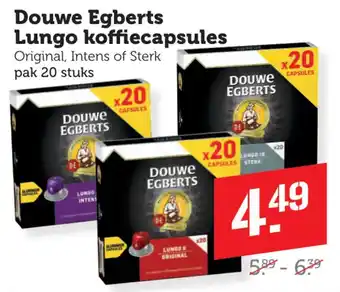 Coop Douwe Egberts Lungo koffiecapsules aanbieding