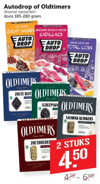 Coop Autodrop of Oldtimers aanbieding