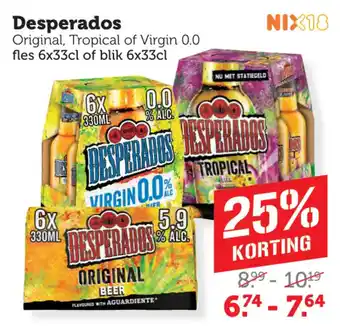 Coop Desperados Original, Tropical of Virgin 0.0 aanbieding