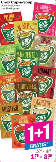 Coop Unox Cup a Soup aanbieding