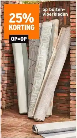 GAMMA 25% KORTING op buiten- vloerkleden aanbieding