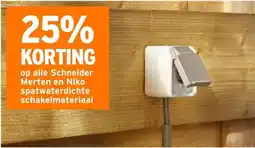GAMMA 25% KORTING op alle Schneider Merten en Niko spatwaterdichte schakelmateriaal aanbieding