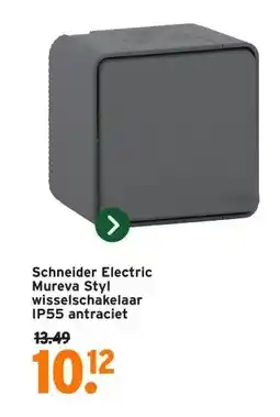 GAMMA Schneider Electric Mureva Styl wisselschakelaar IP55 antraciet aanbieding
