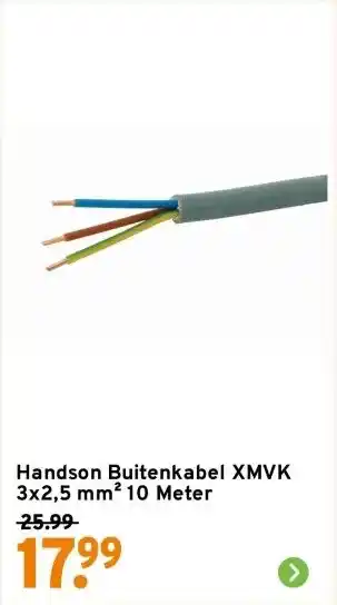 GAMMA Handson Buitenkabel XMVK 3x2,5 mm² 10 Meter aanbieding