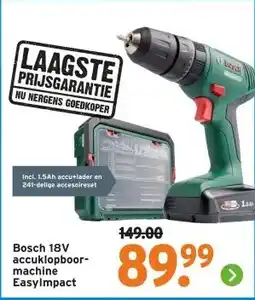 GAMMA Bosch 18V accuklopboor- machine EasyImpact aanbieding