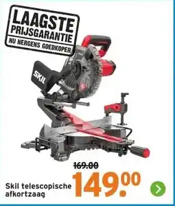GAMMA Skil telescopische afkortzaag aanbieding