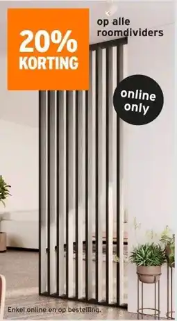 GAMMA 20%KORTING op alle roomdividers aanbieding