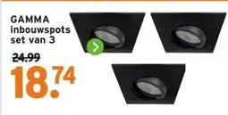 GAMMA GAMMA inbouwspots set van 3 aanbieding
