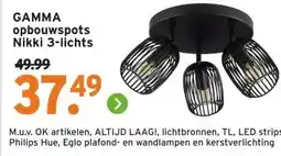 GAMMA GAMMA opbouwspots Nikki 3-lichts aanbieding