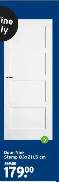 GAMMA Deur Niek Stomp 83x211.5 cm aanbieding