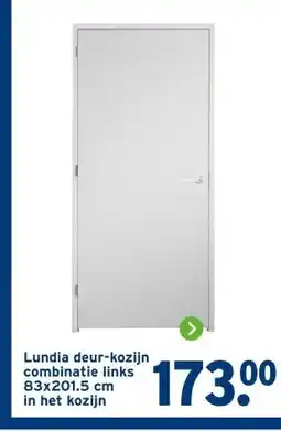 GAMMA Lundia deur-kozijn combinatie links 83x201.5 cm in het kozijn aanbieding