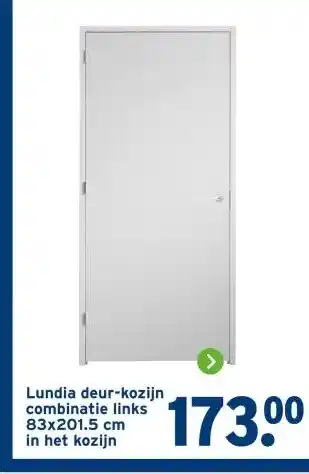 GAMMA Lundia deur-kozijn combinatie links 83x201.5 cm in het kozijn aanbieding