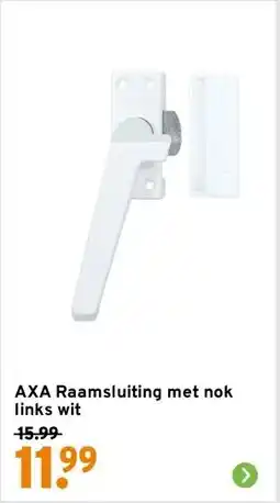 GAMMA AXA Raamsluiting met nok links wit aanbieding