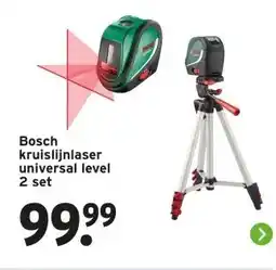 GAMMA Bosch kruislijnlaser universal level 2 set aanbieding