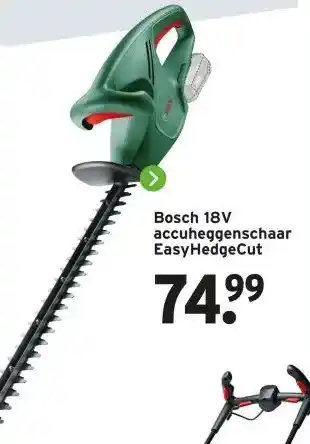 GAMMA Bosch 18V accuheggenschaar EasyHedgeCut aanbieding