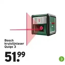 GAMMA Bosch kruislijnlaser Quigo 3 aanbieding