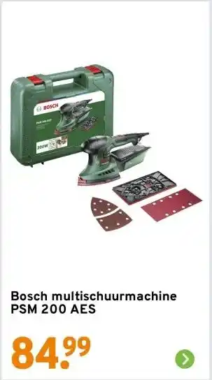 GAMMA Bosch multischuurmachine PSM 200 AES aanbieding