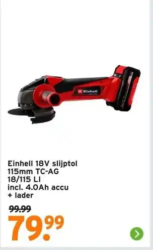 GAMMA Einhell 18V reciprozaag TE-AP 18/22 LI zonder accu aanbieding