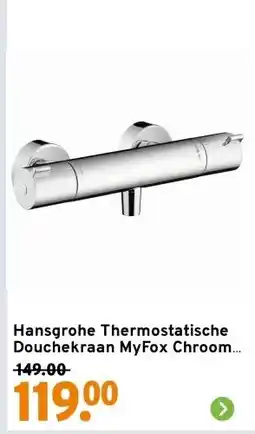 GAMMA Hansgrohe Thermostatische Douchekraan MyFox Chroom 15 cm aanbieding