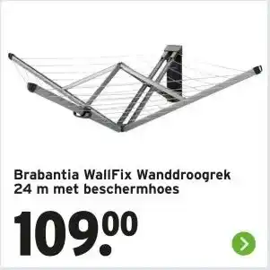 GAMMA Brabantia Wall Fix Wanddroogrek 24 m met beschermhoes aanbieding
