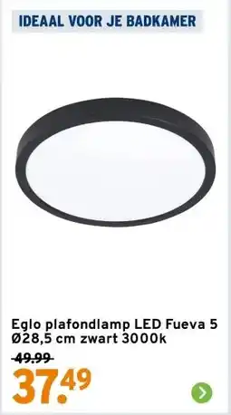 GAMMA Eglo plafondlamp LED Fueva 5 Ø28,5 cm zwart 3000k aanbieding