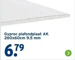 GAMMA Gyproc plafondplaat AK 260x60cm 9.5 mm aanbieding