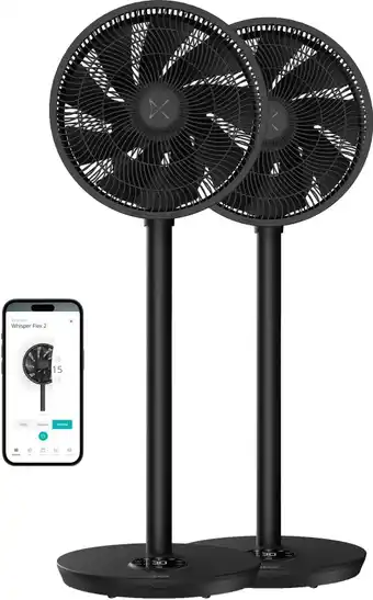 Coolblue Duux Whisper Flex 2 Duo Pack Zwart aanbieding