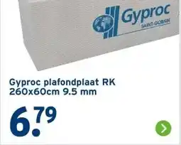 GAMMA Gyproc plafondplaat RK 260x60cm 9.5 mm aanbieding